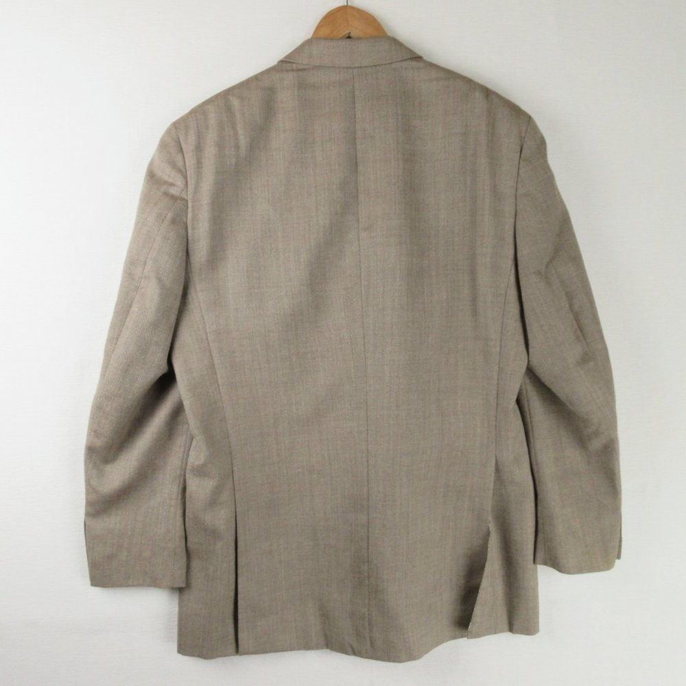 Ralph Lauren Tan Wool Silk Linen Sport Coat Size 44L Two Button - Picture 2 of 8
